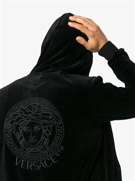 velour hoodie versace|Versace hoodie.